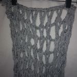 Handmade Long Scarf Wrap Super Big Gray Knit 5' Photo 1