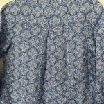 Sigrid Olsen Dress XS Coastal 100% Linen Shirt Roll Tab Long Sleeve Pockets Blue Photo 5