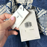 Levi's  Womens French Fringe Trucker Jacket Small Western Rodeo Blue Denim‎ NEW Photo 2