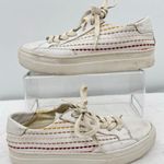 Soludos  Ibiza Platform Sneakers Retro Rainbow Weave Ivory Leather Comfort Shoes Photo 0