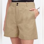 Madewell The Drapey Twill Pleated Short In Heritage Khaki Size 4 Photo 1