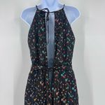 Anthropologie NWT Eva Franco Wide Leg Jumpsuit Halter Neck Metallic Black Size 0 Photo 9