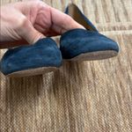 Karl Lagerfeld  Navy Velvet Now Silver Block Heel Loafers US 9.5 Photo 4