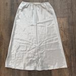 Natori White Satin Embroidered Hem Half Slip Lingerie Skirt Sheer Trim Small Photo 0