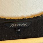 John Mark  Vest Women's Size Large Sweater‎ Open Silver Black Photo 2