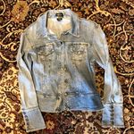 Willi Smith XS Light Blue Distressed Denim blue jean jacket Photo 0