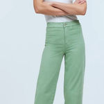 Madewell  The Petite Emmett Wide-Leg Crop Pant‎ in Pistachio Green Sz 33P NEW Photo 0