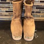 Michael Kors MK suede camel laser cut booties boots Women’s Size 6.5 Photo 4