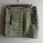 J.Crew Vintage Tweed Skirt with Green and Yellow Accents wool blend 6 Photo 0