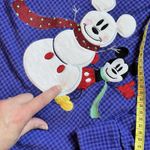 Disney Vintage  Store Nightgown Women’s  L/XL Mickey Mouse Blue Plaid Flannel 90s Photo 5