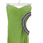 JASZ Dress Strapless Gown Open Side with Rhinestones Bright Green Size 00 NWT Photo 7