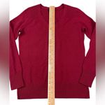 Talbots Women's V-Neck Red pure Cashmere Sweater Photo 3