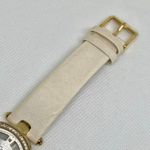 Burgi diamond dial Swiss quartz women gold tone watch 37mm leather band running Photo 4