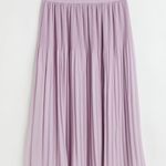 H&M Lavender Pleated Midi Skirt Photo 0
