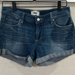 Paige Women's Jimmy Jimmy Short Rolled Cuff Jean Shorts - Dark Blue Size 26 Photo 0