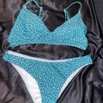 Green And White Bikini Set Size M Photo 0