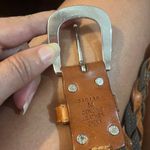 Tommy Hilfiger Braided Leather Denim Womens Belt Size Medium Brown Blue 90s y2k Photo 9