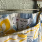 Liz Claiborne  Women’s size 18 Emma Floral Ankle Jeans in Yellow and Cool Blue Photo 5