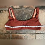 J.Crew  Scrunchie Knotted Wide Strap Scoop Neck Ribbed Bikini Top Size XXL Photo 1