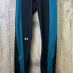 Under Armour Size XS Fitted Cold Gear Black & Peacock Color Leggings Photo 0