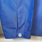 L.L.Bean Blue Wrinkle Free Long Sleeve Button Blouse Size MED/PET #0638-OC Photo 2