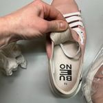 Bueno PINK Women's Leather Sneakers US 8 EU 39 Low Top Heart Photo 6