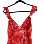 Free People Be The One Jumpsuit Floral Print Button Wide Leg Red Size 4 Photo 8