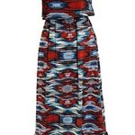 Cynthia Vincent 100% silk light maxi red blue white adjustable maxi dress S Photo 0