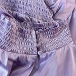 Nanette Lepore Nanette Lapore lavender satin high neck smocked Dress Size 4 Photo 6