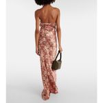 Veronica Beard  Alberta Halterneck Silk Blend Deep Ochre Multicolored Dress Sz 10 Photo 2