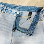 Chico's  The Platinum Crop Embroidered Girlfriend Jeans Light Blue Medium 8 Photo 4