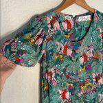 Vintage Jane Schaffhasen Belle France Midi Dress 90s Horse Derby Dog British Green Size 8 Photo 3