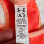 Under Armour Orange Compression Sports Bra Size Large Racerback Activewear Photo 4
