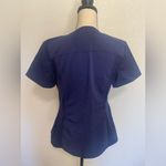 Women's Sanibel Scrubs Blue Scrub Top Shirt Medical V Photo 2