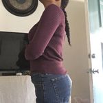 H&M Glitter cardigan, v neck cardigan, purple cardigan, zip up cardigan Photo 3