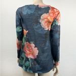 Soft Surroundings Evening Primrose Floral Long Sleeved Knit Tunic Top Photo 3