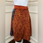 Reversible 100% Silk Wrap Skirt India Boho Festival Print S/M Size undefined Photo 3