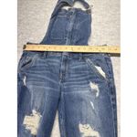 Hollister  Super Skinny Crop Overall Woman's Small Denim Distressed‎ Stretch Photo 4