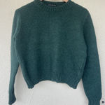 Brandy Melville  Chunky Knit Sweater Forest Green One Size Preppy Academia Thick Photo 0