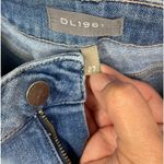 DL1961 Newcastle Blue Wash Mara High Rise Straight Leg Raw Hem Ankle Jeans Photo 4