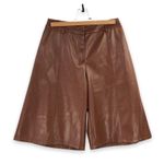 Anthropologie , Avec le Filles - Davina Vegan Leather Brown Culottes - XSP Photo 9