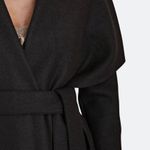 NWOT HARRIS WHARF LONDON Pressed Wool Blanket Wrap Coat Size Small Black Photo 3