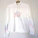 P.J. Salvage White and Pink Mountain Bound Ski Hoodie Sz M Photo 1