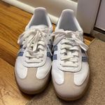 Adidas  Samba White and Light Blue Sneakers Photo 6