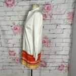 Ann Taylor 🔥5 for $25 sale🔥 white collared shirt dress with orange hem line Photo 6