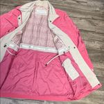 Liz Claiborne Pink and Cream Trench Coat Photo 5