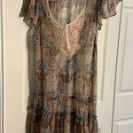 Free People Beautiful  floral sheer mini dress with tiered bottom + embellishment Photo 0