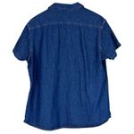 Port & Company Pepsi Cola Shirt Womens XL Dark Wash Denim Button Down Retro 90s Blue Size L Photo 2