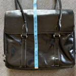BUXTON Black Leather Shoulder Tote Bag Laptop Computer‎ Travel Bag Large Case Photo 13