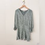 Veronica Beard  Desio V Neck Mini Dress Silk in Forest Multi Size 14 Photo 2